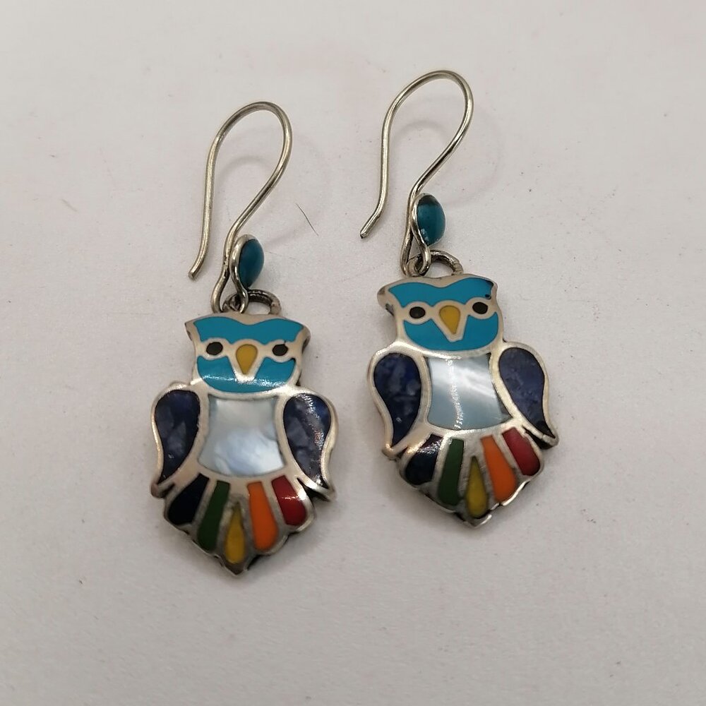 Earrings For Women Alpaca Natural Stone Inlaid Made